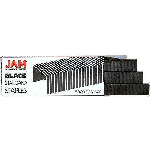 JAM Paper® Staples - Black Standard Size Staples (.5 x .25 inch) - Box of 5000