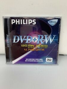 Philips DVD + RW 120 Minutes Video Extended Play 240 4.7GB Data Single Sided