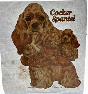 VTG Deadstock T Shirt Iron On Heat Transfer Dog Lover Cocker Spaniel Air Waves