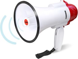 Croove Megaphone Bullhorn | Bull Horn Loud Speaker with Siren for Kids and | 30