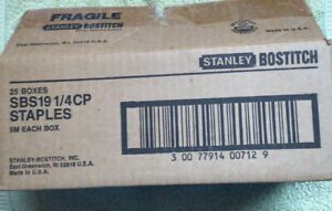 Stanley Bostitch SBS19 Standard Staples 5000/box 1/4CP Chisel Point (22)