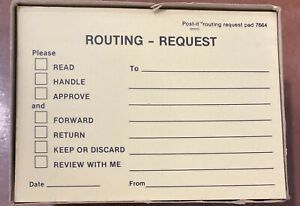 Post It Routing Request Pads 7664 Self Stick Removable Sticky Notes 3M 10 Pads