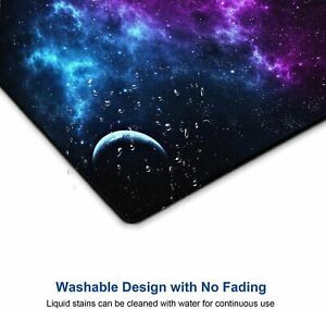 Small computer mouse pad with personality Galaxy design office non-slip rubber m