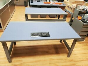 Uline Industrial Steel Flat Top Packing Table - 72&#034; x 36&#034; Multiple Available