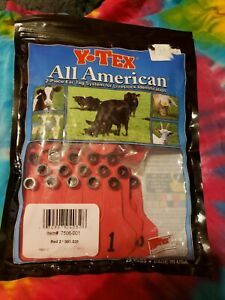 YTex 2 Star Cow All American Ear Tags Numbered 1-25 Id Livestock-Red #7506-025