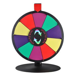 15&#034; Color Prize Wheel Smooth Spinning Folding Floor Stand Carnival Spinnig Game