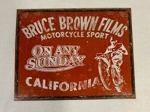 On Any Sunday California Metal Sign Bruce Brown Films Man Cave Garage  E6814