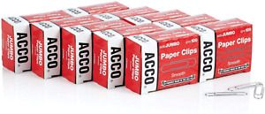 Paper Clips, Jumbo, Smooth, Economy, 10 Boxes, 100/Box, Silver - 1