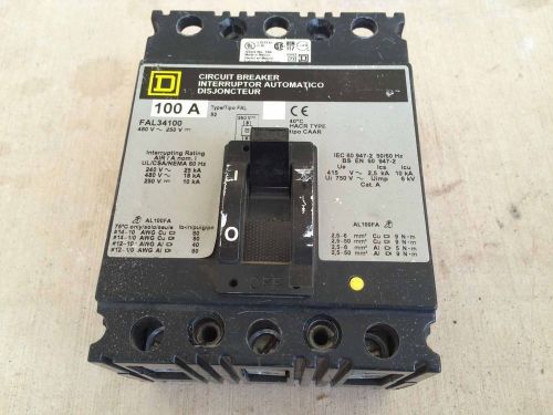 Fal34100 square d 100 amp circuit breaker, free shipping for sale
