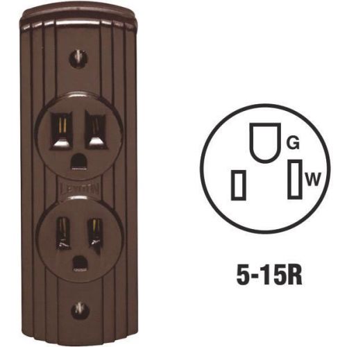 Leviton C20-5238 Surface Outlet-BRN SURFACE MNT OUTLET