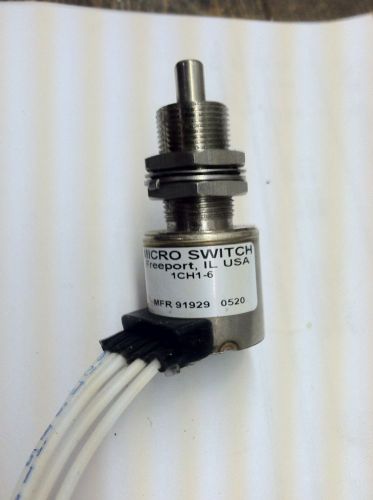Micro Switch 1CH1-6 By Honeywell Plunger Pin SPDT 4A 28 VDC NEW