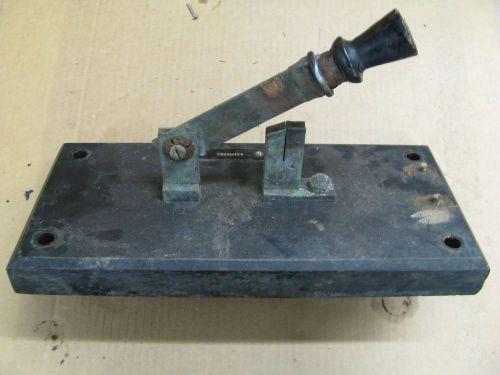 Vintage Knife Switch, Single Pole, Old Style Technology PME# 14323-188