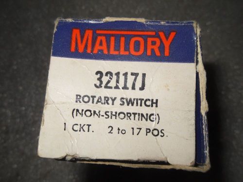 (x13-4) 1 nib mallory 32117j 2-17 position rotary switch for sale