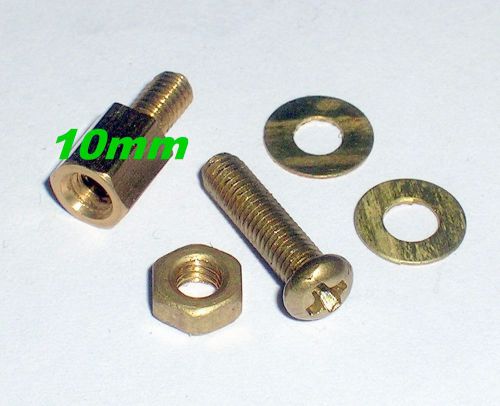 60, 10mm brass standoff pcb board spacing male female 60 bolts 60 nut 120washer for sale