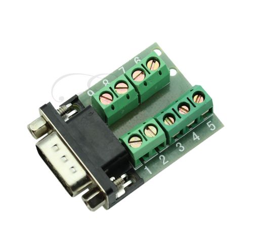 RS232 Serial to Terminal DB9 Male Adapter Connector Signals Terminal Module Hot