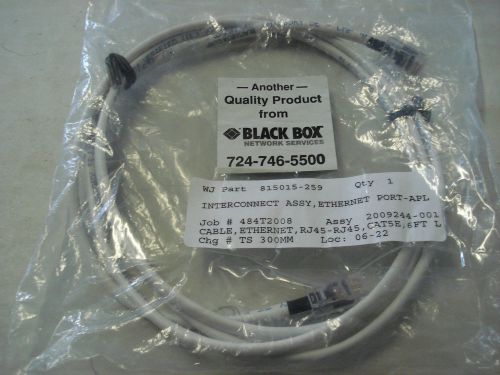 BLACK BOX EYN7385-6FT ETHERNET CABLE,RJ45 TO RJ45 CAT 5E,6FT