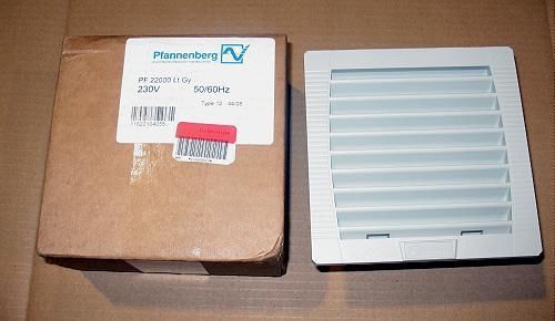 Pfannenberg pf-22000 lt. gray snap fit filter fan new for sale