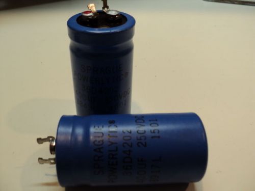 400UF 400MFD 250V AXIAL ALUMINUM ELECTROLYTIC CAPACITOR - YOU GET 2 PIECES
