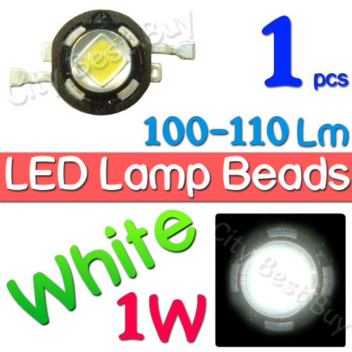 1 x 1w watt high power bright natural white led lamp beads 100~110 lm for sale