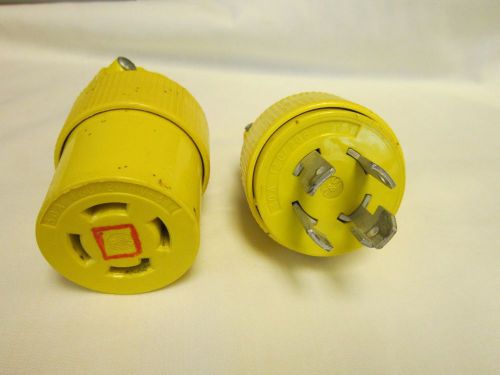 PAIR of Pass &amp; Seymour MALE &amp; FEMALE Twist-Lock Plug Connector 30A 120/208V