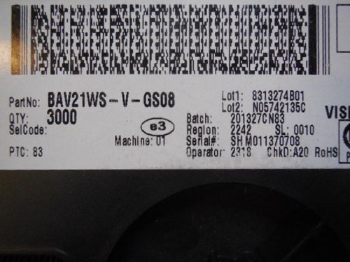 3000 PCS VISHAY BAV21WS-V-GS08