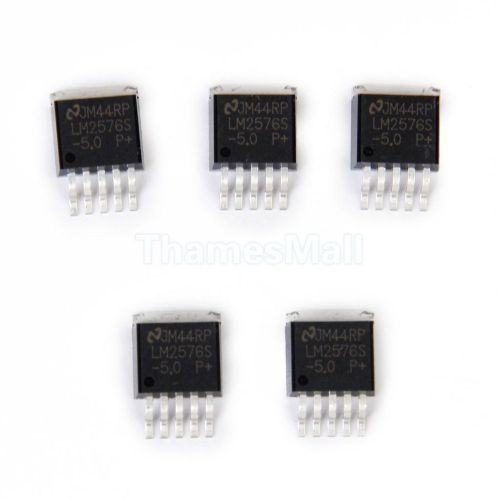 5pcs lm2576s 5-40v to 5v 3a switching step down voltage regulator ic to-263-5 for sale