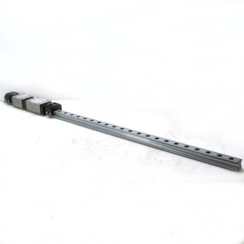 Rexroth r182131310/ r182431310 linear bearing block w/ rail 49-3/8&#034; + (2) brakes for sale