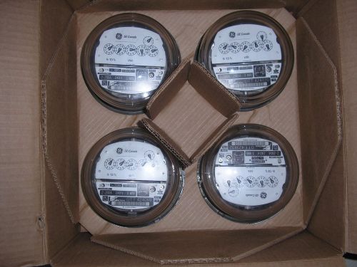 Ge- electric watthour meter (kwh) 200a, 240v, 5 pointer style - i70s - lot of 4 for sale