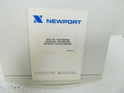 Newport Labs 201A, 201AN, 201AN-AC Voltmeters Owners Manual w/diagrams