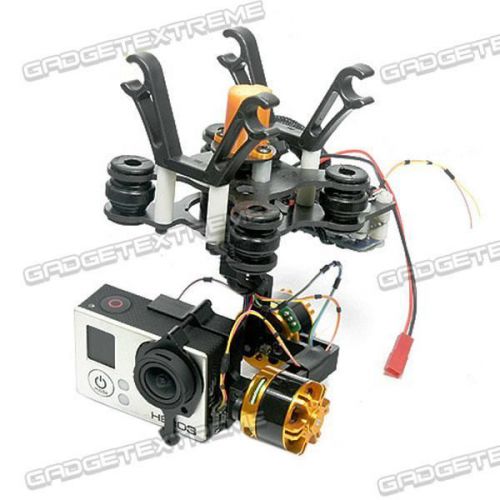 S360 3-Axis Gopro Brushless Gimbal Camera Mount 360 Degree for FPV Photography e
