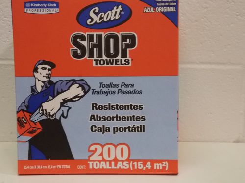 Scott shop towels original blue 200 towels 1 box for sale