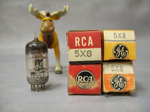 5x8 vacuum tubes  lot of 4  ge / rca for sale