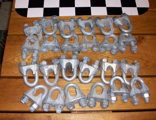5/8 Wire Rope U Clamp,Lot 24 pieces,Galvanized steel cable binding u bolts
