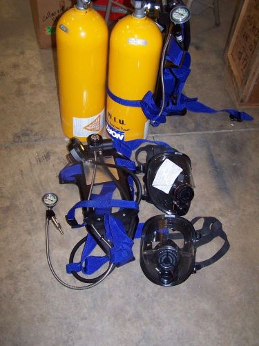 2 North 832 SCBA Rigs with Tanks + TSI 8025-17 Fit Test Kit NO RESERVE AUCTION
