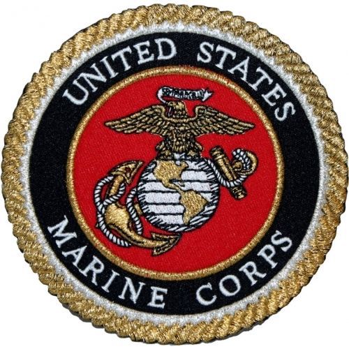 Patch: usmc united states marine corps seal emblem circular 4-3/8&#034; diameter for sale