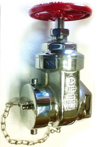 2 1/2 &#034;  fire hydrant gate valve 300psi, with cap &amp; chain- polished chrome for sale