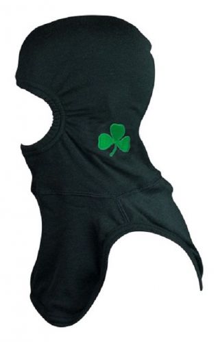 Majestic firefighter nomex blend flash hood, pac ii, black with green shamrock for sale