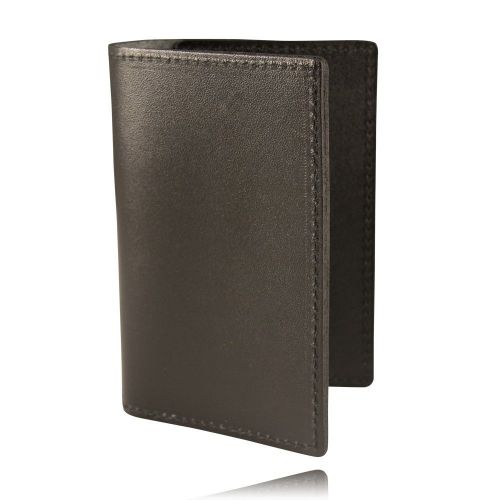 5883 Boston Leather Citation Book, Large with Slots, Black, **NEW**