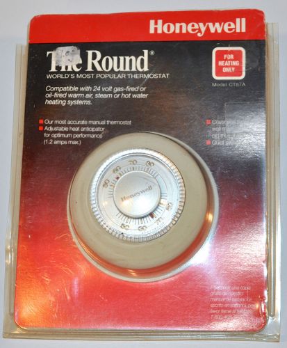 Honeywell - CT87A - Round HEAT ONLY Taupe Manual Thermostat -