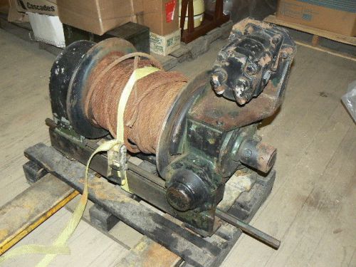 Large heavy duty military hydraulic winch with commercial shearing motor &amp; cable for sale