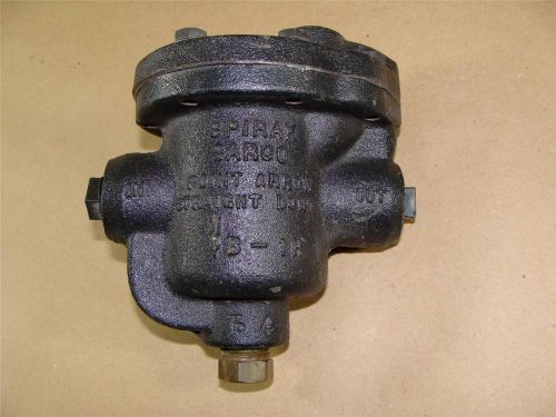 Spirax-sarco b1hs-75 1/2&#034; cast iron mechanical inverted bucket steam trap 75 psi for sale