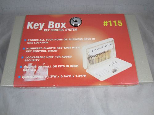 Buddy Products Key Box, 15 Key Capacity, Steel, 1.75 x 5.25 x 9.5 Inches, Putty