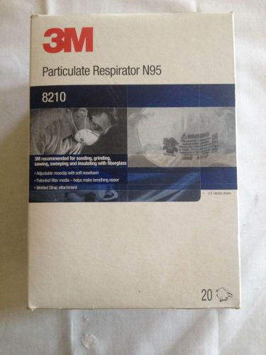New  3M N95 Particulate Respirator 8210  Box 0f 20 Free Shipping