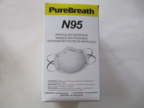 2 BOXES N95 PURE BREATH PARTICULATE RESPIRATOR MASKS TOTAL 40