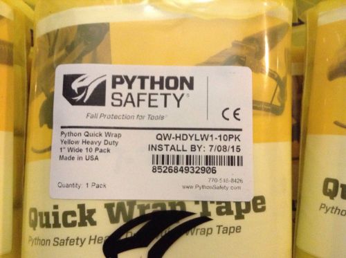 Python Quick wrap yellow heavy duty 1&#034;tape 10 PK