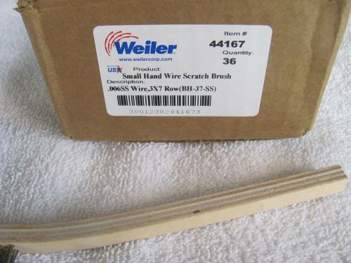 Weiler 1ea Wood Stainless Steel Small Hand Brushes 7 1/2&#034; x 1/2&#034; 804-44167