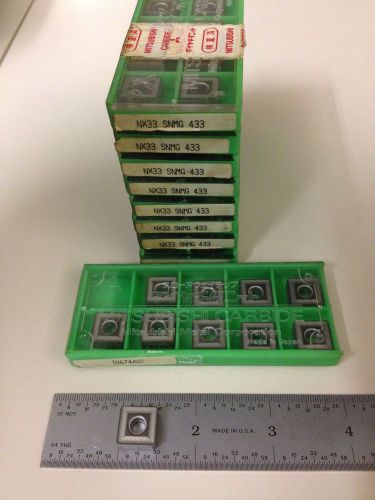 Mitsubishi SNMG 433 NX33 Cermet Inserts- *10 Brand New in Factory Pack