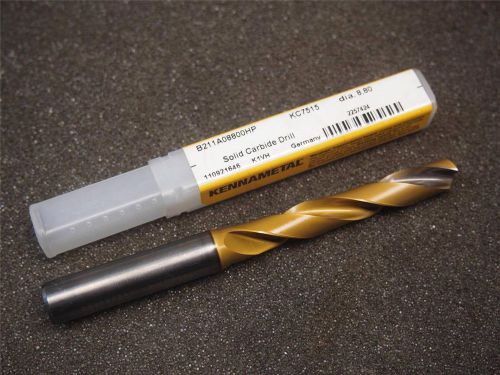 Kennametal B211A08800HP Solid Carbide 8.80 Diameter KC7515 Coolant Drill