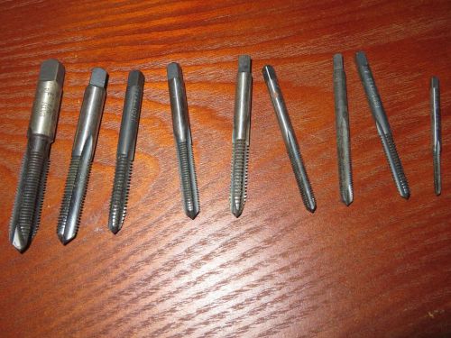 Tool and Die Taps - Used Set of 9 - various sizes