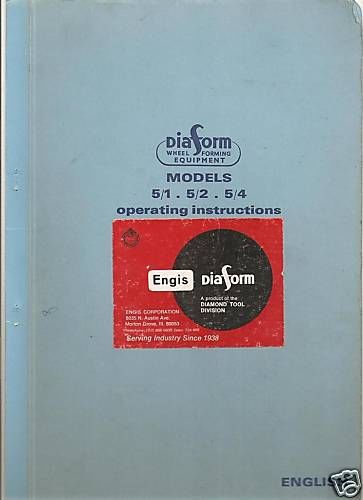 DIAFORM ENGIS Wheel Form Grinding Instruction Manual CD